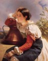 井戸のそばの若いイタリアの少女の王族の肖像画フランツ・クサヴァー・ウィンターハルター